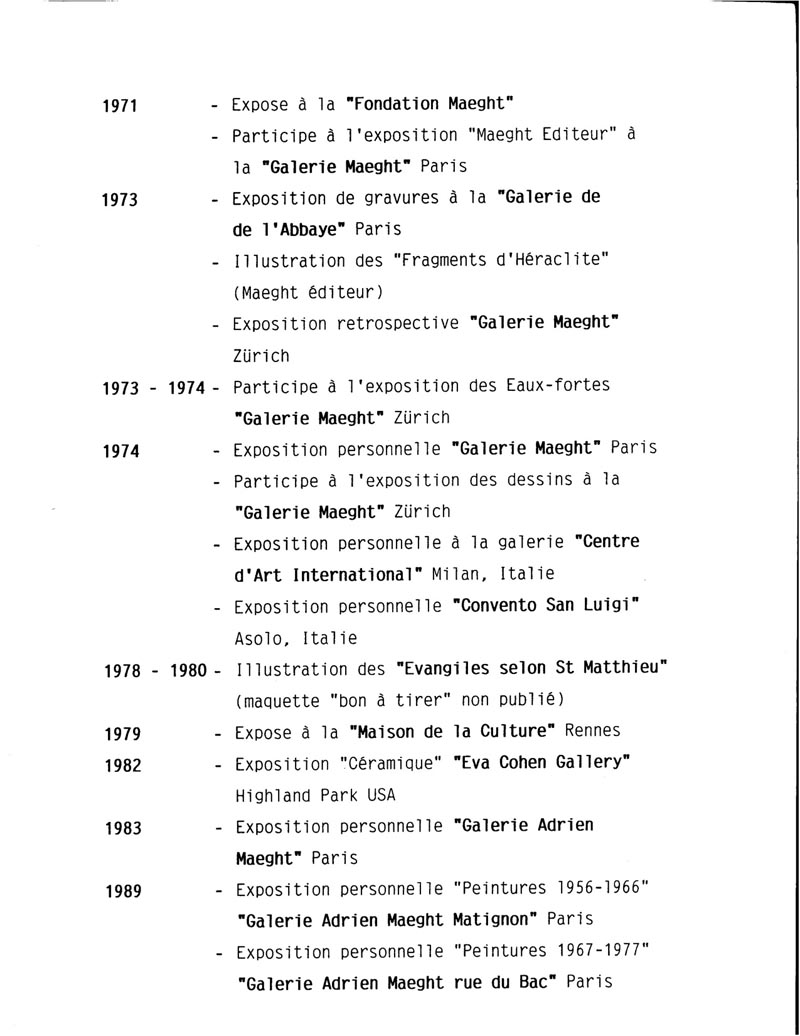 Francois Fiedler exhibitions