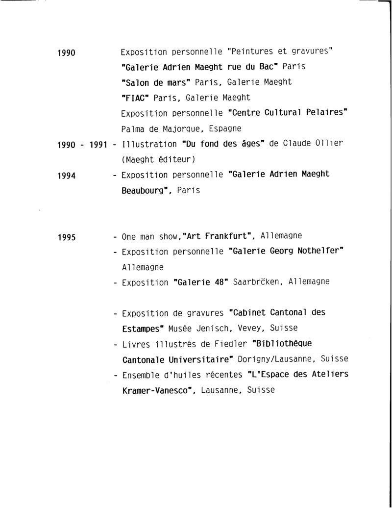 Francois Fiedler exhibitions